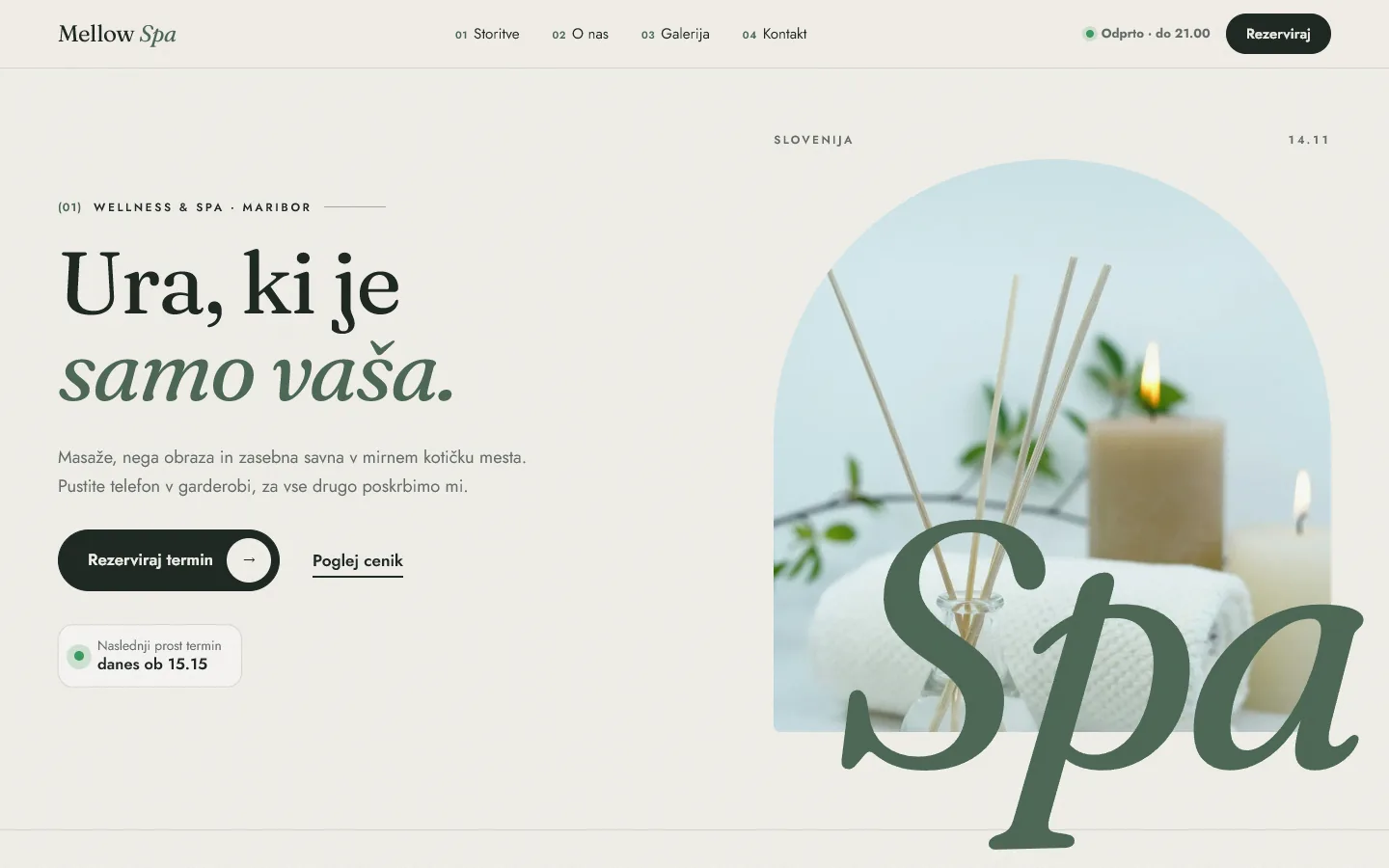 Demo stran: Mellow Spa